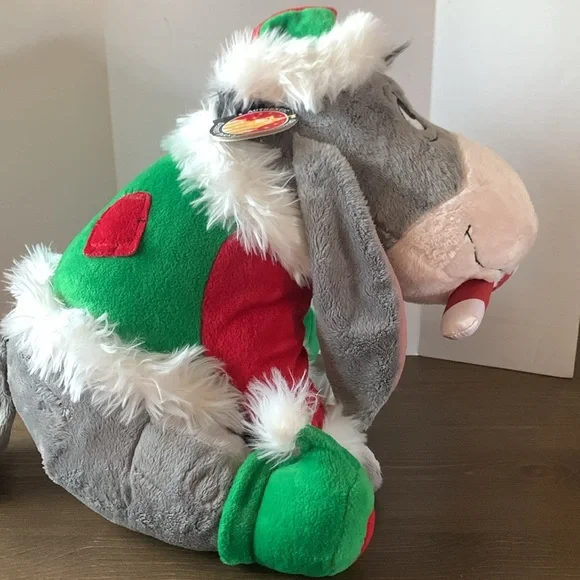 Disney World Plush Elf Eeyore Candy Cane Christmas Holiday Winnie the Pooh vtg - Picture 4 of 10